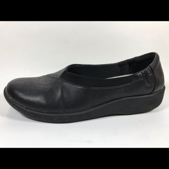 Clarks Shoes - Clarks Cloud Steppers Black Loafers Sz 7.5 EU 38 M